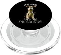 It's FINE I'm FINE Everything Is FINE Sarcastic Funny Dog PopSockets PopGrip for MagSafe