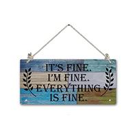 It'S Fine I'M Fine Everything Is Fine Sign Retro Metal Tin Sign 8X12 Inches