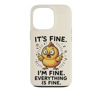 It's Fine, I'm Fine Everything Is, Funny Chicken Meme Case for iPhone 13 Pro