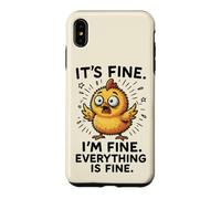 It's Fine, I'm Fine Everything Is, Funny Chicken Meme Case for iPhone XS Max