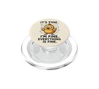 It's Fine, I'm Fine Everything Is, Funny Chicken Meme PopSockets PopGrip for MagSafe