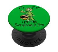 It's fine I'm fine everything is oky funny Turtle Great Gift PopSockets Adhesive PopGrip