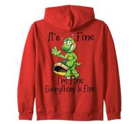 It's fine I'm fine everything is oky funny Turtle Great Gift Zip Hoodie