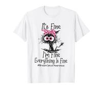 it's fine i'm fine everything’s fine breast cancer awareness T-Shirt