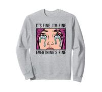 It's Fine I'm Fine Everything's Fine, Retro Comic Book Style Sweatshirt