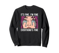 It's Fine I'm Fine Everything's Fine - Retro Pop Art Graphic Sweatshirt