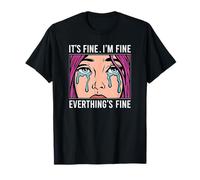 It's Fine I'm Fine Everything's Fine - Retro Pop Art Graphic T-Shirt