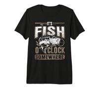 It's Fish O'clock Somewhere Love Anglers Fishing Day Premium T-Shirt