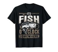 It's Fish O'clock Somewhere Love Anglers Fishing Day T-Shirt