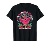 Its Flamingo Friday Sunglasses Tropical Leaves Holidays Value Graphic T-Shirt
