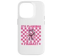 It's Flamingo Friday! TGIF Flamingo Girl Mom Pink Coquette Case for iPhone 14 Pro