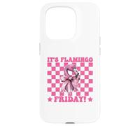 It's Flamingo Friday! TGIF Flamingo Girl Mom Pink Coquette Case for iPhone 15 Pro