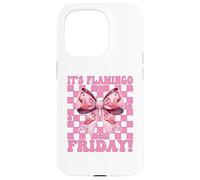 It's Flamingo Friday! TGIF Flamingo Girl Mom Pink Coquette Case for iPhone 15 Pro