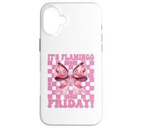 It's Flamingo Friday! TGIF Flamingo Girl Mom Pink Coquette Case for iPhone 16 Plus