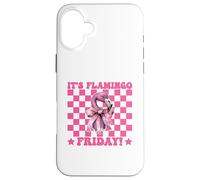 It's Flamingo Friday! TGIF Flamingo Girl Mom Pink Coquette Case for iPhone 16 Plus