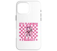 It's Flamingo Friday! TGIF Flamingo Girl Mom Pink Coquette Case for iPhone 16 Pro Max