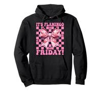 It's Flamingo Friday! TGIF Flamingo Girl Mom Pink Coquette Pullover Hoodie