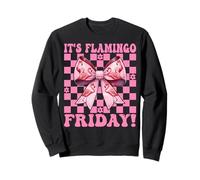 It's Flamingo Friday! TGIF Flamingo Girl Mom Pink Coquette Sweatshirt