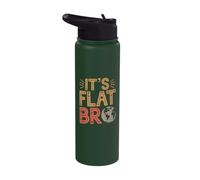 It's Flat Bro - Flat Earth Society Flat Earther Stainless Steel Insulated Water Bottle