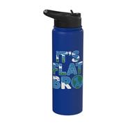It's Flat Bro - Flat Earth Society Flat Earther Stainless Steel Insulated Water Bottle