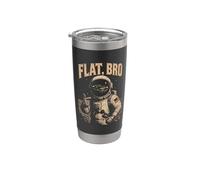 It's Flat Bro Funny Flat Earth Conspiracy Plot Secret Stainless Steel Insulated Tumbler