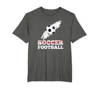 It's Football, not Soccer - Distressed Ball Funny T-Shirt, Men's Big and Tall, Asphalt Grey, 2X Tall