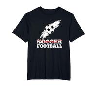It's Football, not Soccer - Distressed Ball Funny T-Shirt, Men's Big and Tall, Black, 5X Tall