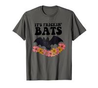 Its Freaking Bats I Love Halloween Flying Bats Fill Sky T-Shirt