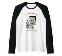 It's Going to Be A Monster Party (Funny Halloween Graphic) Raglan Baseball Tee