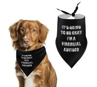It's Going to Be Okay I'm A Financial Advisor Cute Dog Bandana Triangle Adjustable Washable Cat Scarf Pet Accessories