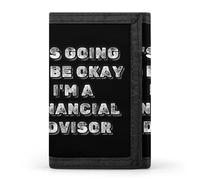 It's Going to Be Okay I'm A Financial Advisor Trifold Wallet for Men Credit Card Holder Wallets