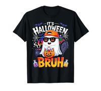 Its Halloween Bruh Boo Ghost Pumpkin Costume Boys Kids Mens T-Shirt