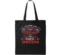 It's how you deal with failure that determines how you achieve success Natural Ecological Cotton Tote Bag Black