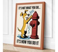It's How You Do It Retro Canvas Wall Art Print 30x20 Inch (76 x 51 cm)