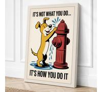 It's How You Do It Retro Canvas Wall Art Print 36x24 Inch (91 x 61 cm)