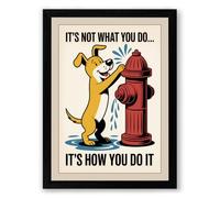 It's How You Do It Retro Framed Wall Art Print A1 (84.1×59.4cm) Black, Wall Decor for Living Room, Bedroom, Office & Home, Ready to Hang, Art Gift