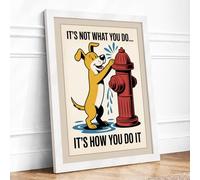 It's How You Do It Retro Framed Wall Art Print A2 White
