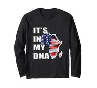ITS in My DNA, Afro American Heritage African American Flag, Long Sleeve T-Shirt