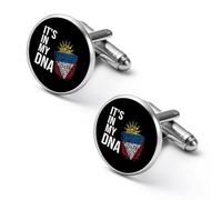 It's In My DNA An1tigua And Barbuda Flag Men’s Metal Cufflinks Classic Cufflink Jewelry Gift for Studs Tuxedo Shirts Business Wedding