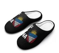 It's In My DNA An1tigua And Barbuda Flag Men's Cozy Cotton Slippers with Memory Foam Lightweight Anti-skid House Shoes for Indoor Outdoor