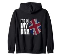 It's in my DNA British English Flag of the United Kingdom Zip Hoodie