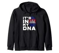 It's In My DNA Cambodia Fingerprint Design Zip Hoodie