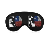It's in My DNA Chile Flag Comfortable Sleep Mask with Adjustable Strap Soft Eyeshade for Night Sleeping Flight Nap Travel