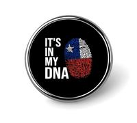 It's In My DNA Chile Flag Print Round Badge Metal Decorative Brooches 1 Inch Funny Lapel Pin Gift Or Backpack Clothing