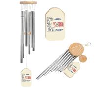 It's In My DNA CostaRica Flag Chinese Traditional Wind Chimes with 6 Aluminum Tubes Patio Windchimes for Porch Outdoor Decoration