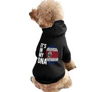 It's In My DNA CostaRica Flag Lightweight Dog Hoodie Soft Pullover Sweatshirt Warm Pet Clothes for Small Medium Large Dogs Cats