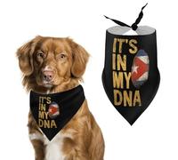 It'S In My Dna Cuba Flag Pet Neckerchief Scarves Adjustable Dogs Decoration Accessories Durable Pets Triangle Bibs Scarf For Parties, Birthdays, Everyday Wear 30X70Cm