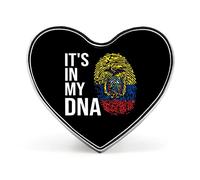 It's In My DNA Ecuador Flag Cute Heart Brooch Pin Funny Lapel Tie Pin Crafts Badge for Costume Accessory