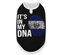 It's In My DNA ElSalvador Flag Breathable Dog Shirts Clothes Printed Sleeveless Vest Soft Summer Tank Top for Small Medium Large Pet
