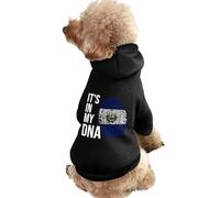 It's In My DNA ElSalvador Flag Lightweight Dog Hoodie Soft Pullover Sweatshirt Warm Pet Clothes for Small Medium Large Dogs Cats